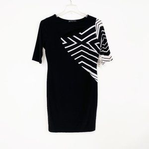 NWT Fashion to Figure Black Bodycon Geo Dress 1X